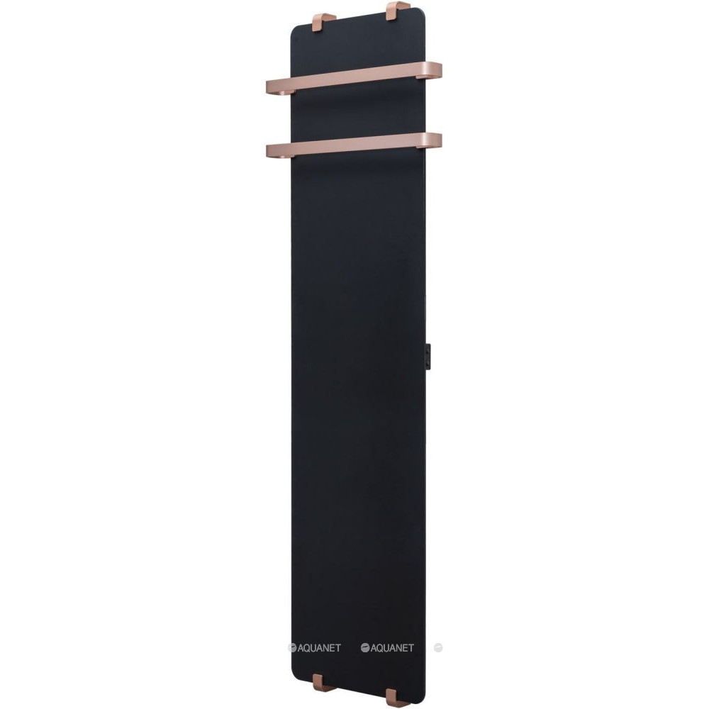 Полотенцесушитель Allen Brau INFINITY 1800х440 мм черный матовый с рейлингом 2.0 и креплением медь браш 00325634