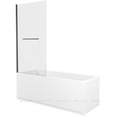 Шторка на борт ванны Allen Brau Priority 800x1500 мм Optiwhite черн. браш. ал. 3.31022.BBA