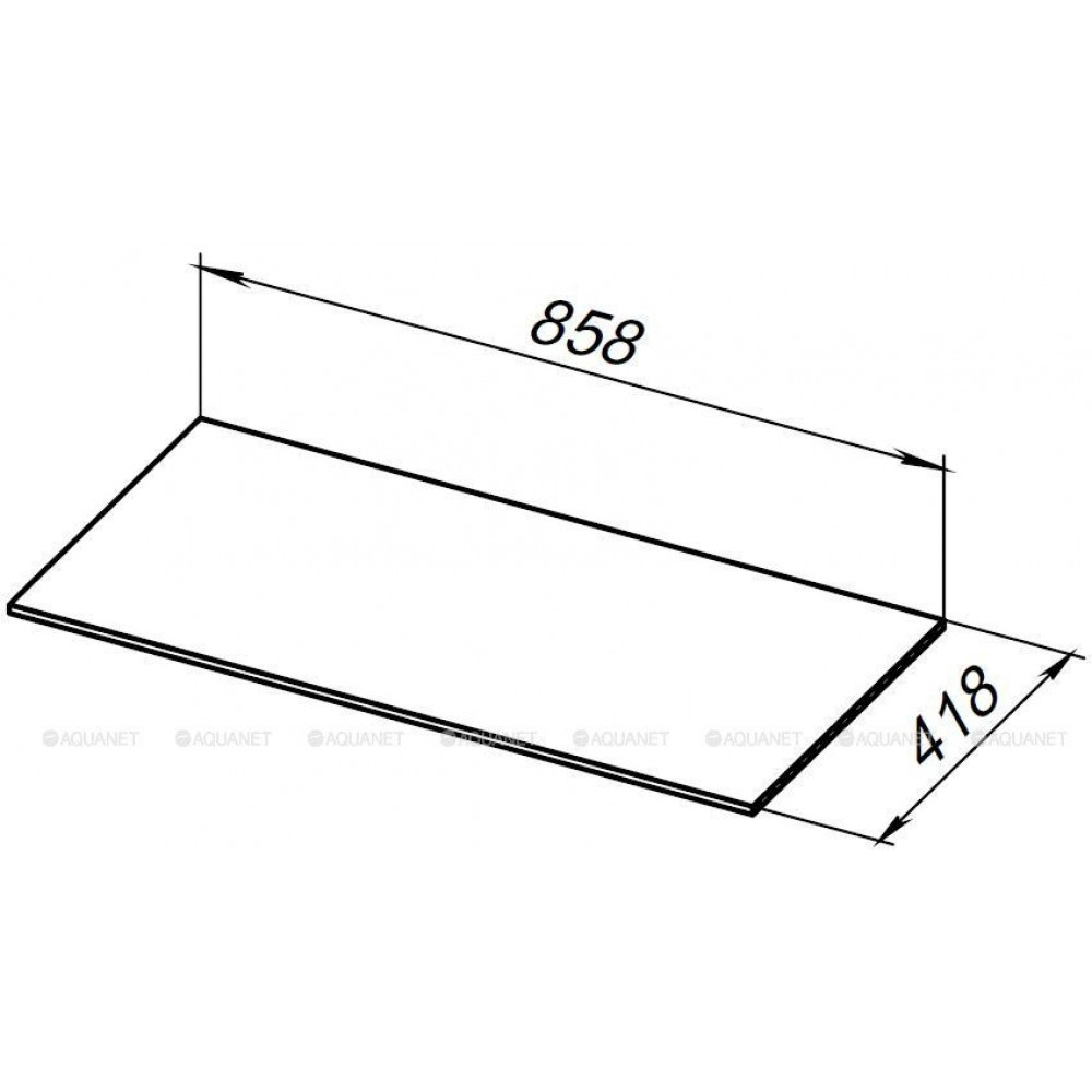 Столешница Allen Brau LIBERTY 90 без отверстия graphite 1.330012.G