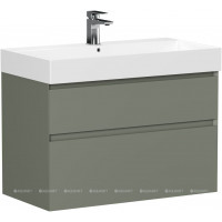Тумба под раковину подвесная Allen Brau INFINITY 85 см 2 ящика олива матовый 1.210026.CGM