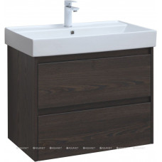 Тумба под раковину Aquanet Nova Lite 75 2 ящика дуб черный 00287895