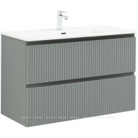 Тумба с раковиной Aquanet Джейн 100 раковина Flat мисти грин 00332532