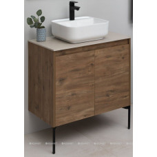 Тумба с раковиной Aquanet Nova Lite 75 2 двери дуб рустикальный 00302528