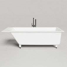 Ванна встраиваемая Salini Cascata KIT 170.6х75.1х60 см с сифоном и ножками S-Sense белый глянцевый 104813G