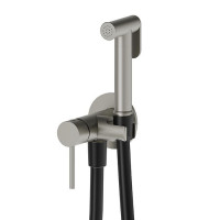 Смеситель с гигиеническим душем Newform Idroscopini шланг 120 см PVD Brushed Gun Metal 886E.59.064
