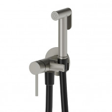 Смеситель с гигиеническим душем Newform Idroscopini шланг 120 см PVD Brushed Gun Metal 886E.59.064