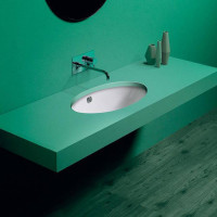 Раковина Simas Lft Spazio 66х39 см без отверстия белая LFT74bi