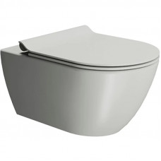 Унитаз подвесной безободковый GSI Pura 550x360 мм Swirlflush Cenere Matte 8815FR517 Унитаз подвесной безободковый GSI Pura 550x360 мм Swirlflush Cenere Matte 8815FR517