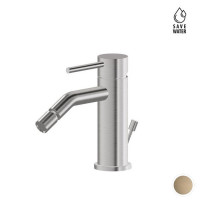 Смеситель для биде Newform X-Steel 316 на 1 отверстие с донным клапаном PVD Brushed Pale Gold 69623X.59.098