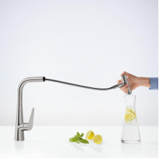 Смеситель для кухни Hansgrohe Talis Select M51 300 выдвижной излив сталь 72821800