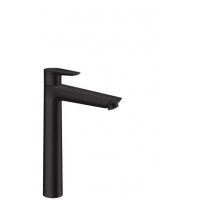 Смеситель для раковины Hansgrohe Talis E 240 однорычажный со сливным гарнитуром матовый черный 71716670