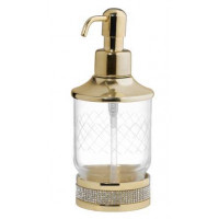 Дозатор для жидкого мыла Boheme Royal Cristal настольный золото 10929-G