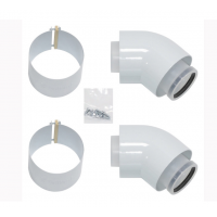 Отвод 45° Vaillant 60/100 мм PP комплект 2 шт 303911
