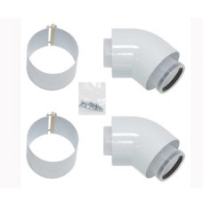 Отвод 45° Vaillant 60/100 мм PP комплект 2 шт 303911 Отвод 45° Vaillant 60/100 мм PP комплект 2 шт 303911