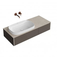 Тумба под раковину подвесная Kerama Marazzi Magica 115.4х48.5х22 см 2 ящика вечерний серый матовый MA.120.2/EGR.M