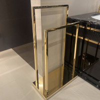 Полотенцедержатель Oasis Square напольный двойной золото 0ACS02608000048OR