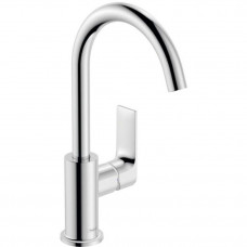 Смеситель для раковины Hansgrohe Rebris E 210 с поворотным изливом и сливным гарнитуром хром 72576000