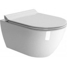 Унитаз подвесной безободковый GSI Pura 500x360 мм Swirlflush белый глянцевый 8816FR511 Унитаз подвесной безободковый GSI Pura 500x360 мм Swirlflush белый глянцевый 8816FR511