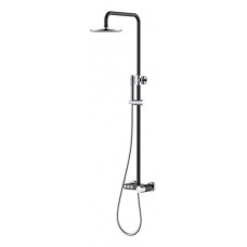 Душевая стойка с верхним душем Boheme Stick 30х57х112,5 см хром/черный 128-BCR Душевая стойка с верхним душем Boheme Stick 30х57х112,5 см хром/черный 128-BCR