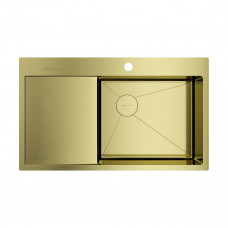Кухонная мойка Omoikiri Akisame 86-R Side-LG 86x51 см нержавеющая сталь светлое золото 4997046