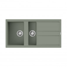 Кухонная мойка Omoikiri Kitagawa 100-2-WG Artceramic 100x51 см wind green 4993252 Кухонная мойка Omoikiri Kitagawa 100-2-WG Artceramic 100x51 см wind green 4993252