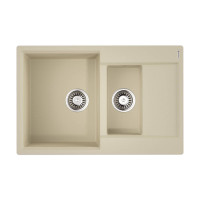 Кухонная мойка Omoikiri Daisen 78-2T-BE Tetogranit 78х51 см ваниль 4993529