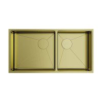 Кухонная мойка Omoikiri Taki 85-2-LB-U/IF Side-LG 85x44 см светлое золото 4997038