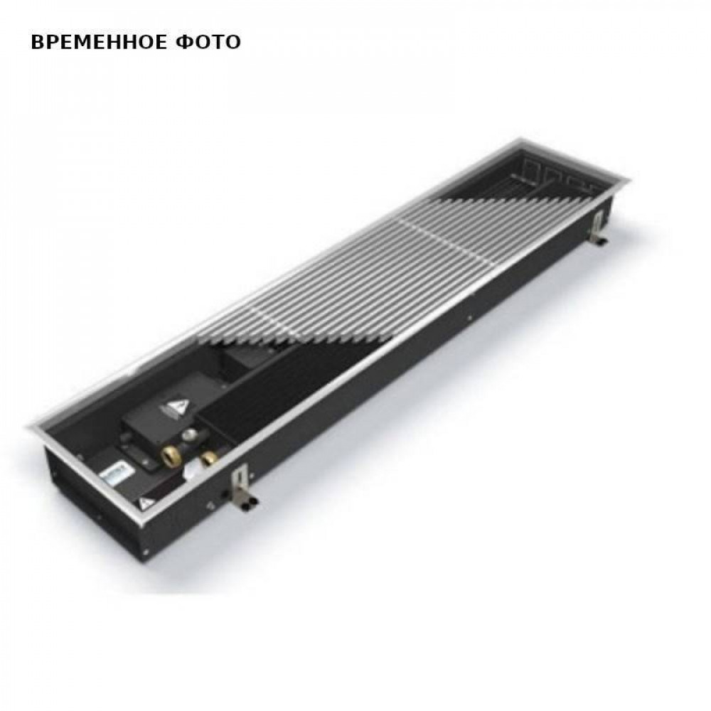 Внутрипольный конвектор Varmann Qtherm 300x110x1800 мм с вентилятором RAL 9005 матовый Q 300.110.1800 RR U RAL9005 матовый