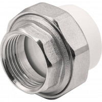 Муфта комбинированная разъемная THERMOLIGHT PP-R ВР 32х1 1/4 белая НС-1620522