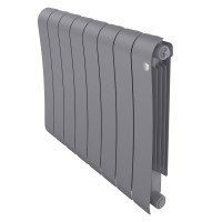 Радиатор биметаллический Royal Thermo Infinity 500 Silver Satin 8 секций боковое подключение НС-1630018