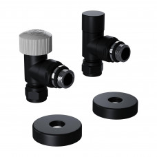 Набор термостатический угловой Royal Thermo Design Pro 15 мм M30x1.5 черный НС-1646650