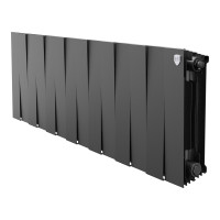Радиатор биметаллический Royal Thermo PianoForte 300 Noir Sable 14 секций боковое подключение НС-1682353
