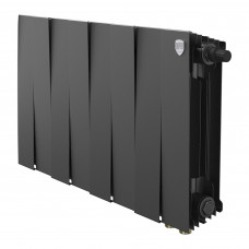 Радиатор биметаллический Royal Thermo PianoForte 300 Noir Sable 8 секций нижнее подключение НС-1682360 Радиатор биметаллический Royal Thermo PianoForte 300 Noir Sable 8 секций нижнее подключение НС-1682360