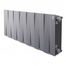 Радиатор биметаллический Royal Thermo PianoForte 300 14 секций боковое подключение серебристый 1682342 Радиатор биметаллический Royal Thermo PianoForte 300 14 секций боковое подключение серебристый 1682342