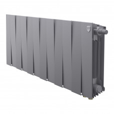 Радиатор биметаллический Royal Thermo PianoForte 300 Silver Satin 12 секций нижнее подключение НС-1682346