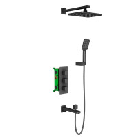 Душевая система встроенная с термостатом Timo Petruma SX-5049/03SM черный SX-5049/03SM