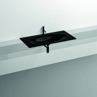 Раковина Kerasan Shape 102х52 см встраиваемая 1 отверстие черный матовый 547031