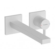 Смеситель для раковины Hansgrohe Tecturis E настенный скрытого монтажа излив 225 мм матовый белый 73051700 Смеситель для раковины Hansgrohe Tecturis E настенный скрытого монтажа излив 225 мм матовый белый 73051700
