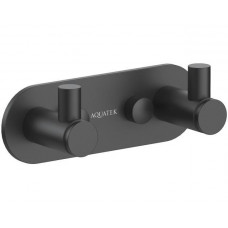 Крючок двойной Aquanet Европа матовый черный AQ4102MB
