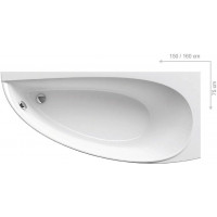 Ванна акриловая асимметричная RAVAK Avocado 150x75 см R белая CS01000000