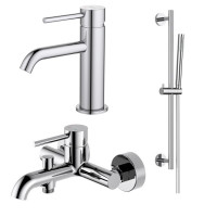 Набор смесителей 3 в 1 Aquanet Европа AQ1330CR (AQ1310CR+AQ1340CR+AQ2012CR) AQ1330CR