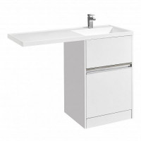 Комплект AQUATON Лондри 60 тумба и раковина Лондри 120 правая 1A2359K0LH010