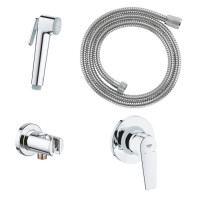 Комплект для гигиенического душа Grohe BauFlow со встраиваемым смесителем и шлангом хром 29328000