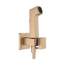 Гигиенический душ Hansgrohe Bidette E 1jet EcoSmart со шлангом и держателем шлифованная бронза 29233140 Гигиенический душ Hansgrohe Bidette E 1jet EcoSmart со шлангом и держателем шлифованная бронза 29233140