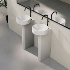 Раковина напольная Bette Suno Pedestal 34х84 см 1 отверстие белая A250-000 VK2