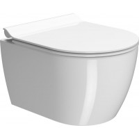 Унитаз подвесной GSI PURA 460x350 мм Swirlflush с крепежом белый глянцевый 8802FR211