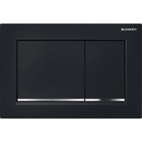 Смывная клавиша Geberit Omega30 для двойного смыва черный/глянцевый хром 115.080.KM.1
