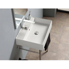 Раковина подвесная Scarabeo Teorema 2.0 60x46 см 1 отверстие для смесителя Pearl 5105/41