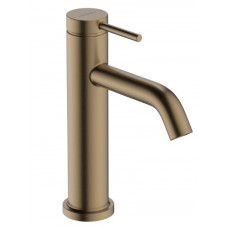 Смеситель для раковины Hansgrohe Tecturis S 105 мм со сливным гарнитуром шлифованная бронза 73310140