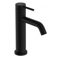 Смеситель для раковины Hansgrohe Tecturis S 105 мм со сливным гарнитуром черный матовый 73310670